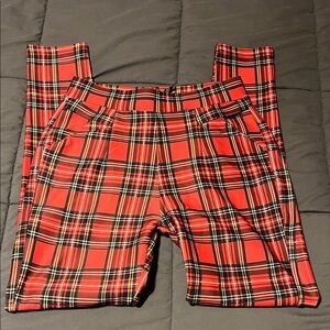 Red Plaid Pants
